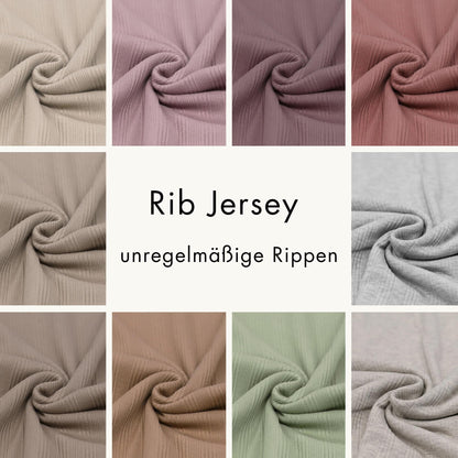 Rib Jersey mit unregelmäßigen Rippen - Ribstrick - verschiedene Farben - elli&else
