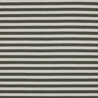Rib Jersey Streifen oliv - elli&else