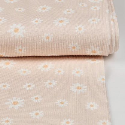 Rib Jersey Gänseblümchen soft rosa - elli&else