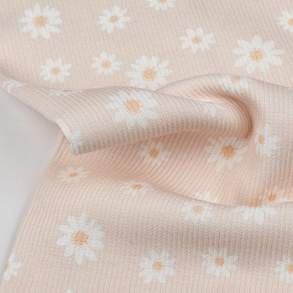 Rib Jersey Gänseblümchen soft rosa - elli&else