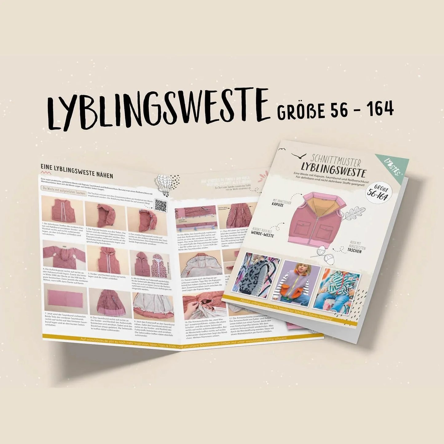 Schnittmuster Lyblingsweste Gr. 56-164 - Stoff bei elli&else