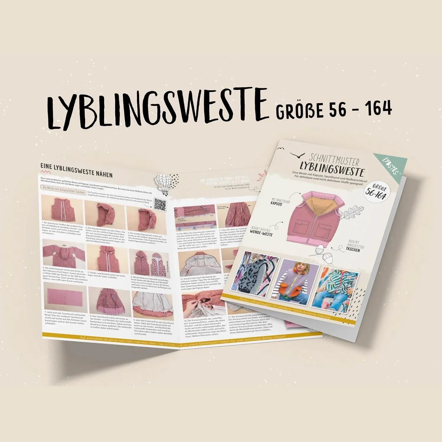 Schnittmuster Lyblingsweste Gr. 56-164 - Stoff bei elli&else