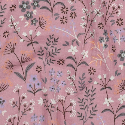 Bio Musselin Blumen hellmauve