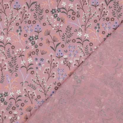 Bio Musselin Blumen hellmauve