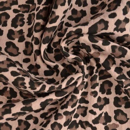 Musselin Leo Print light rose