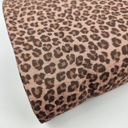 Musselin Leo Print braun