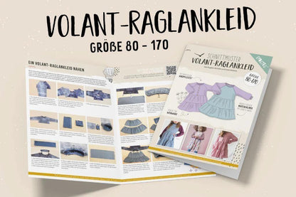 Schnittmuster Raglankleid Gr. 80-170 - Stoff bei elli&else