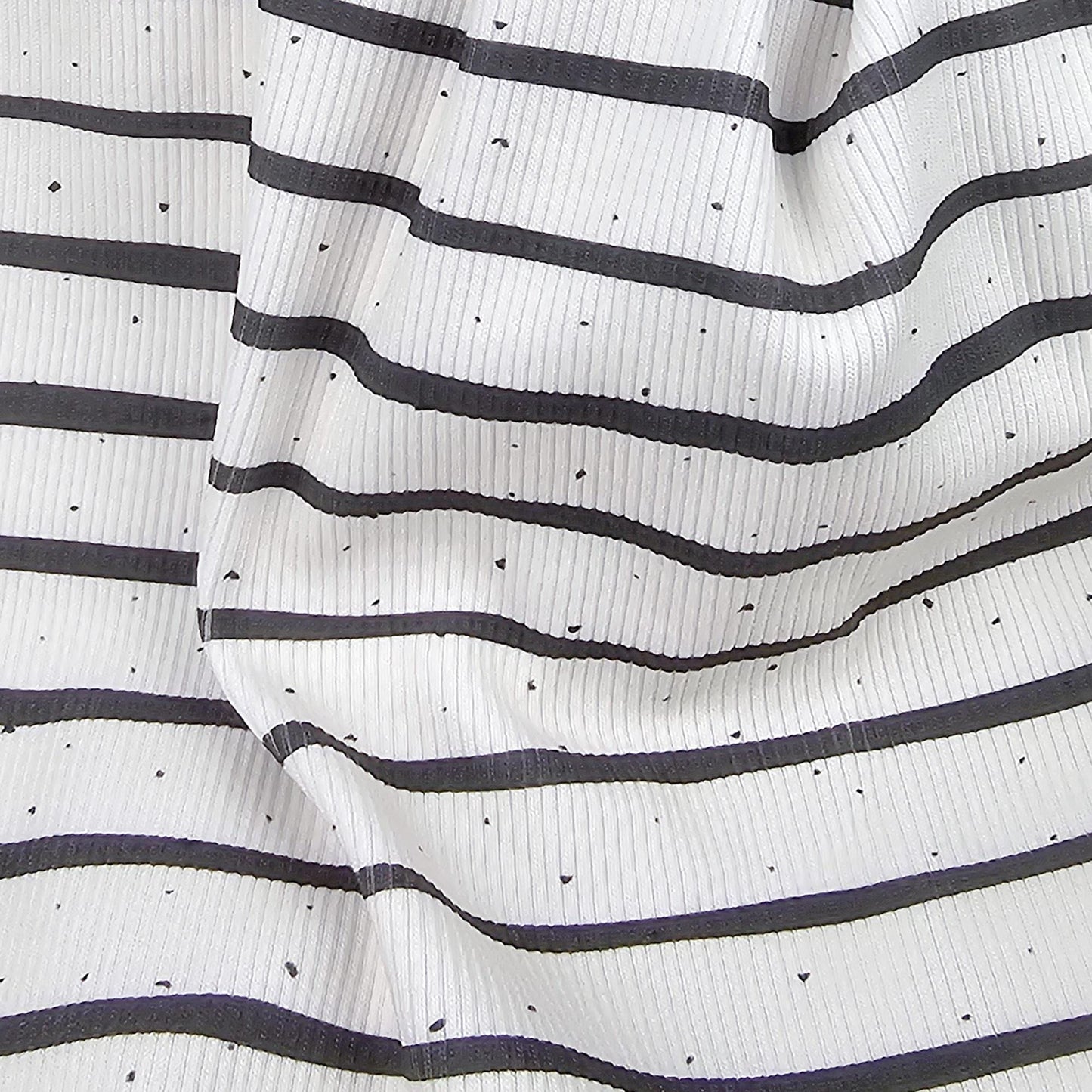 Rib Jersey Konfetti Streifen schwarz weiß