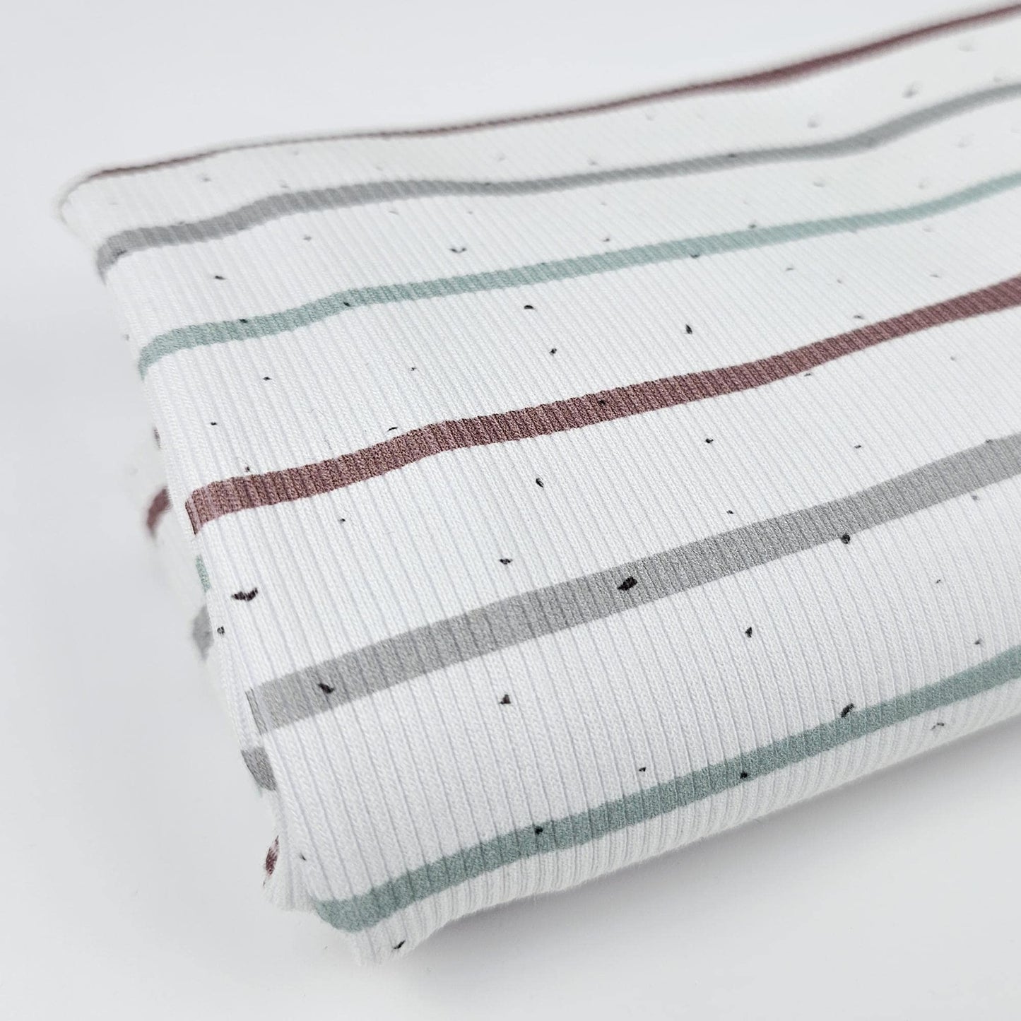 Rib Jersey Konfetti Streifen mintgrün kakao