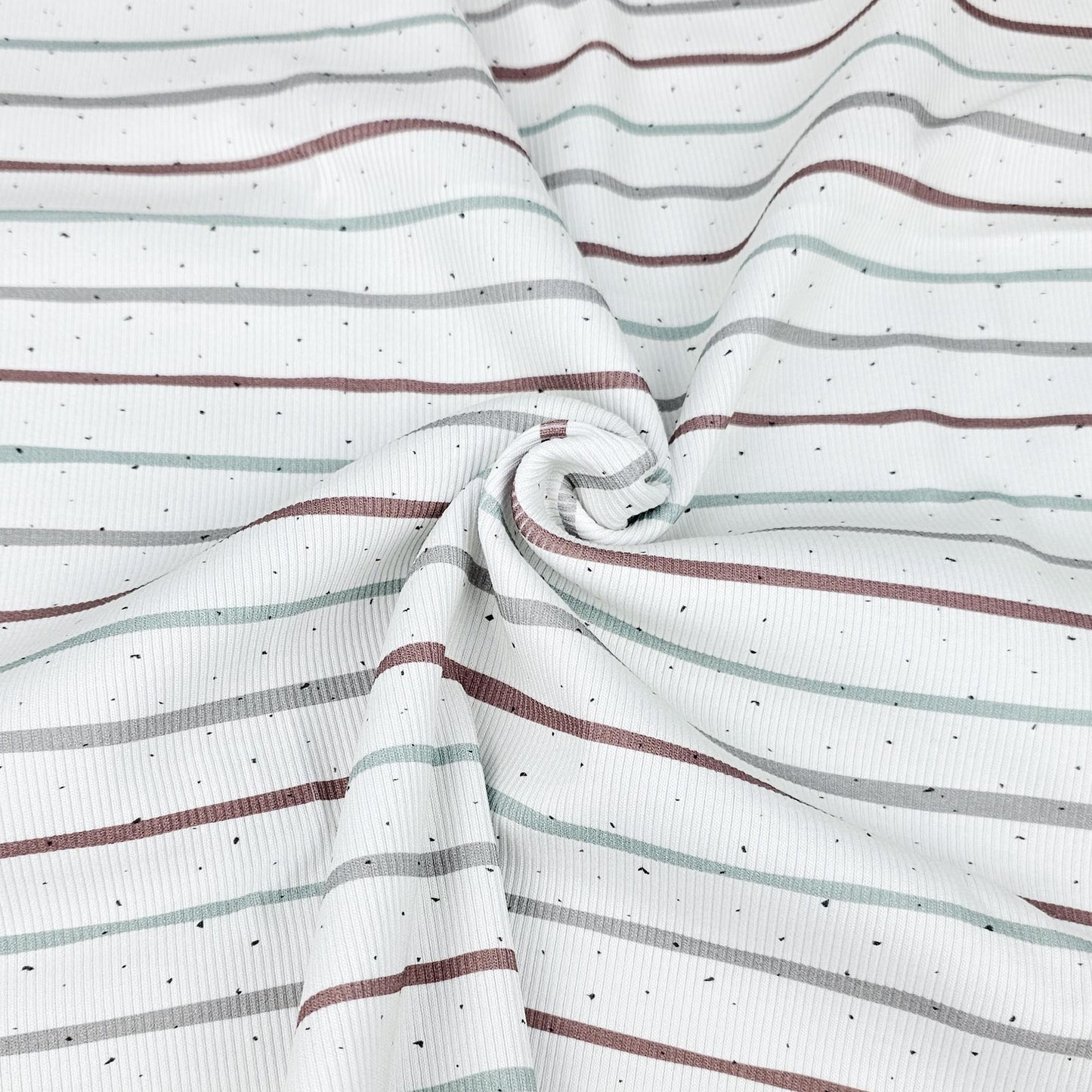 Rib Jersey Konfetti Streifen mintgrün kakao