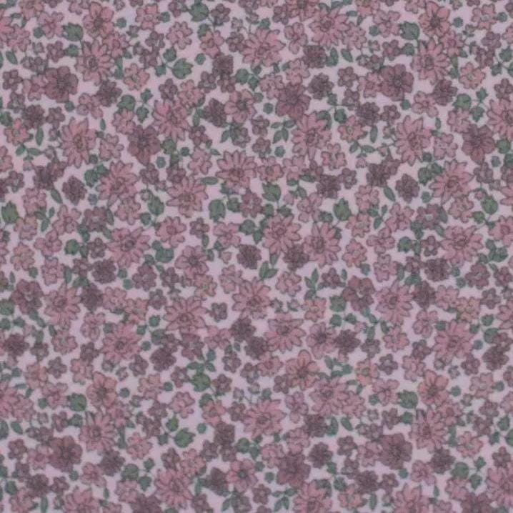 Rib Jersey Blumen rosé