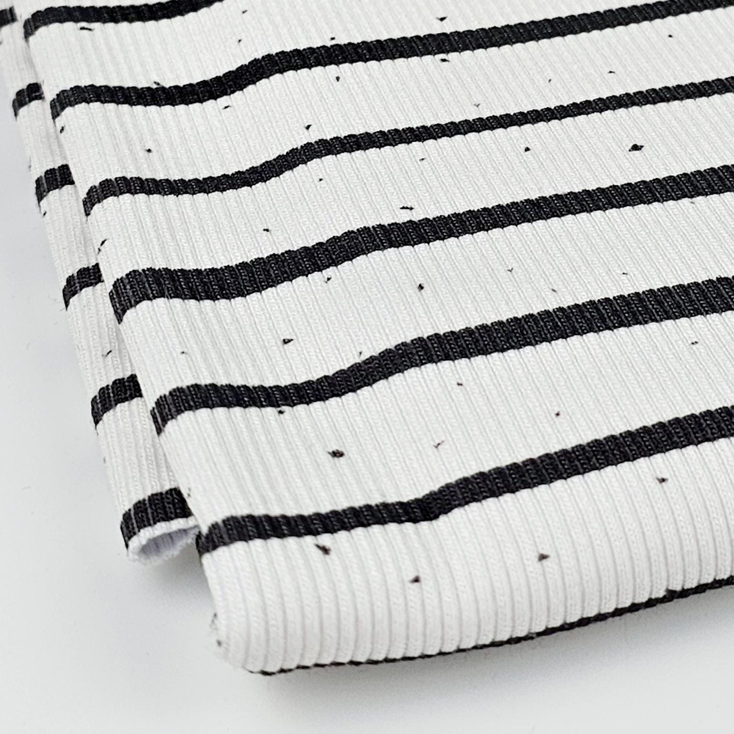Rib Jersey Konfetti Streifen schwarz weiß