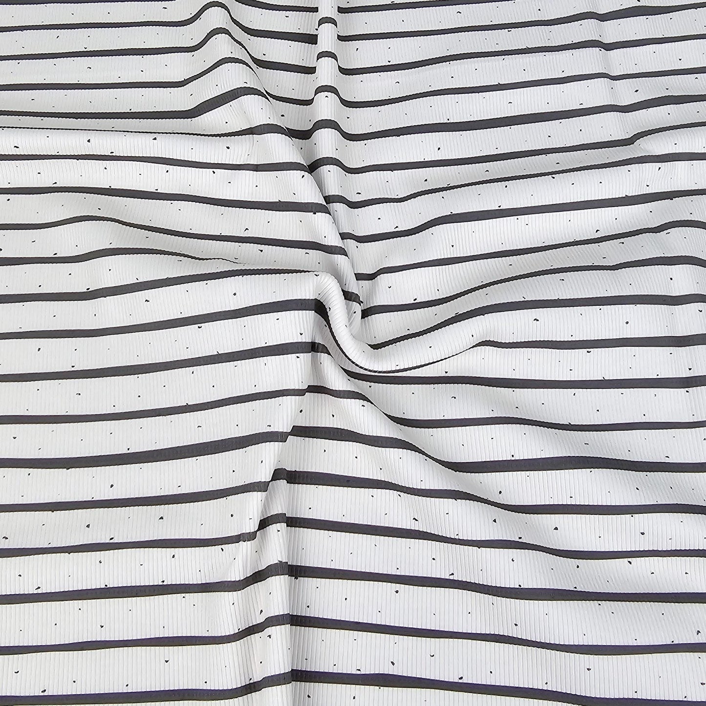 Rib Jersey Konfetti Streifen schwarz weiß