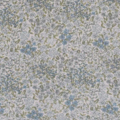 Musselin Blumen Blütenmix blau