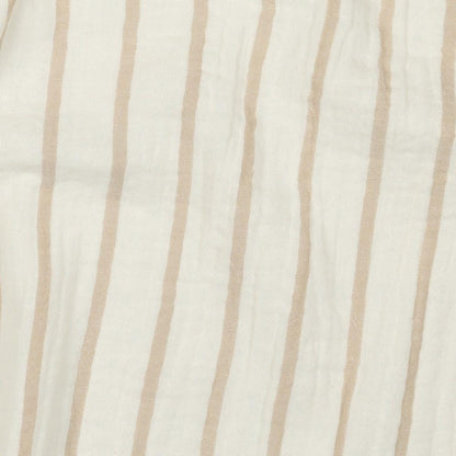 Musselin Streifen beige