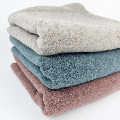Merino Wollfleece - rauchblau