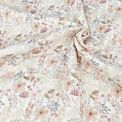 Musselin Waldblumen pastell
