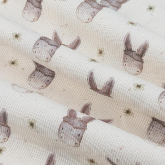 Rippjersey Esel von Family Fabrics