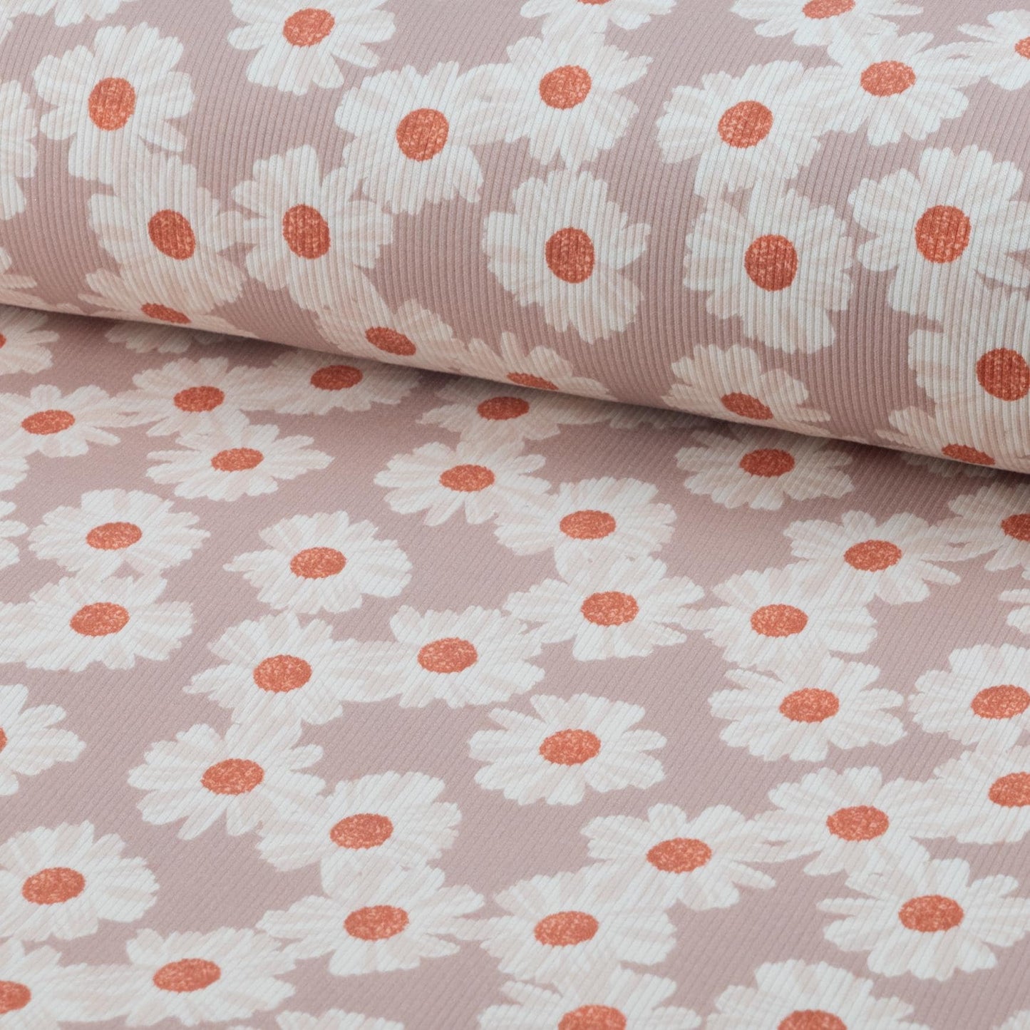 Rippjersey Blumen 'Marigold' von Family Fabrics