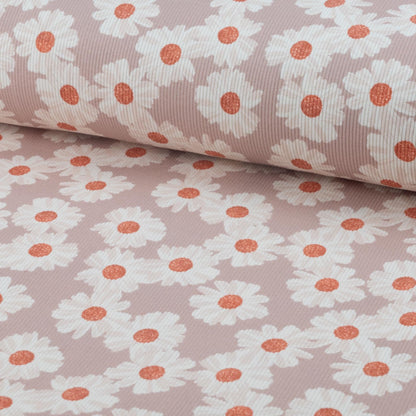 Rippjersey Blumen 'Marigold' von Family Fabrics