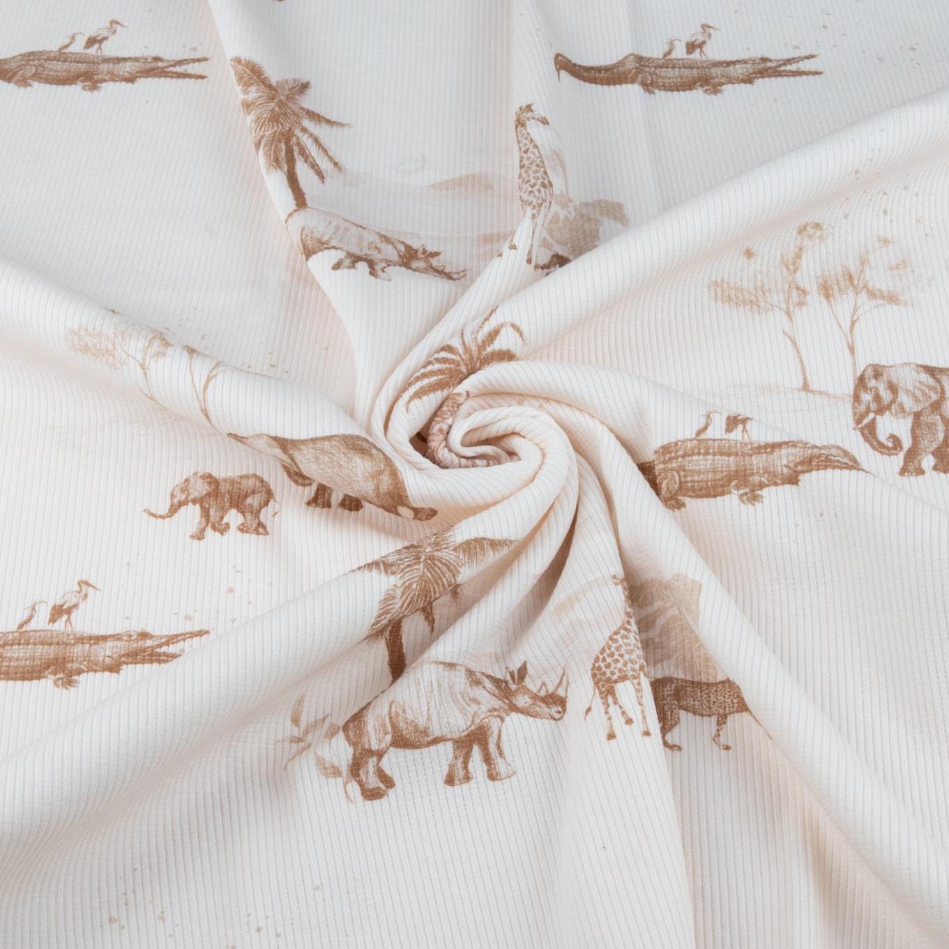 Rippjersey Safari von Family Fabrics