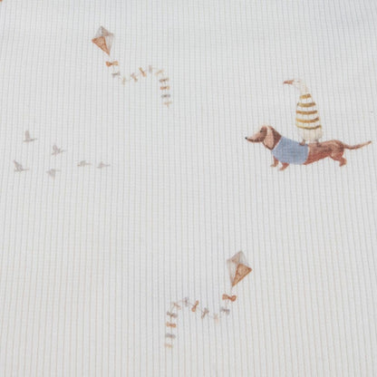 Rippjersey Dackel mit Ente von Family Fabrics