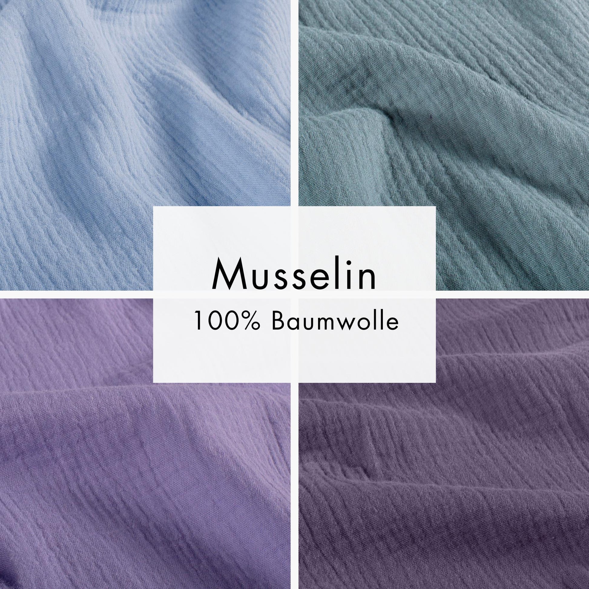 Musselin uni | Lila- und Blautöne - elli&else