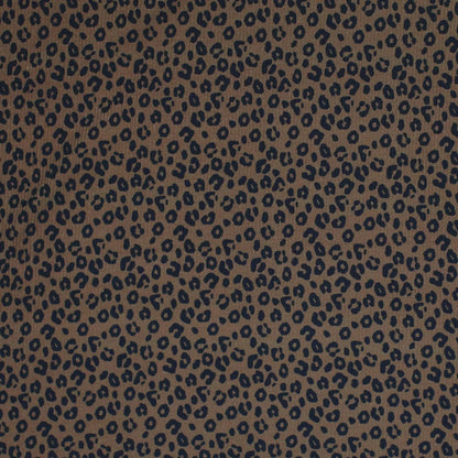 Rib Jersey Leo Print kakao - Stoff bei elli&else