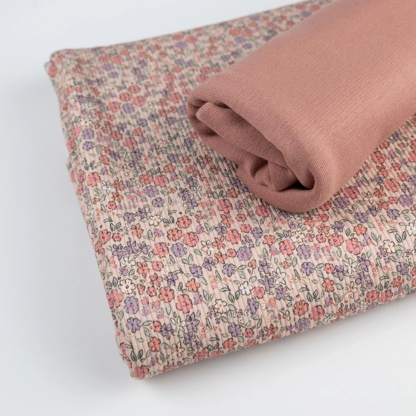 Rib Jersey Blumenwiese lehmrosa - elli&else