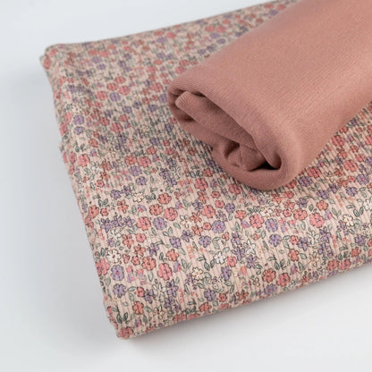Rib Jersey Blumenwiese lehmrosa - elli&else