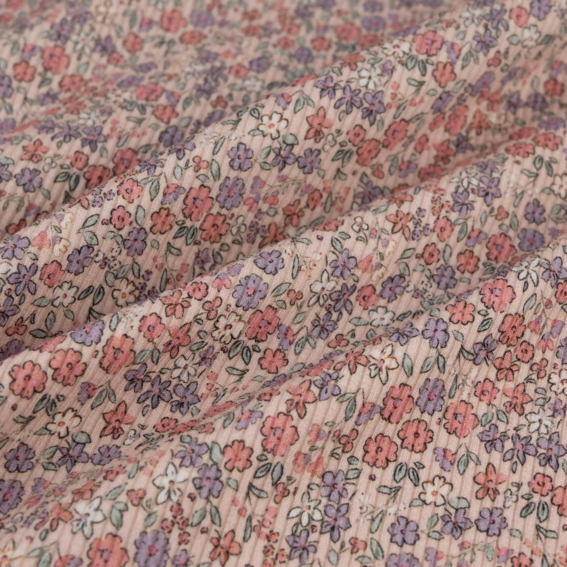 Rib Jersey Blumenwiese lehmrosa - elli&else
