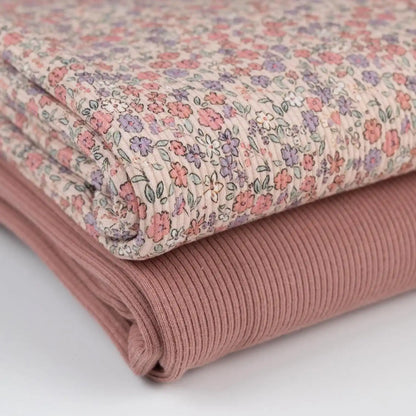 Rib Jersey Blumenwiese lehmrosa - elli&else