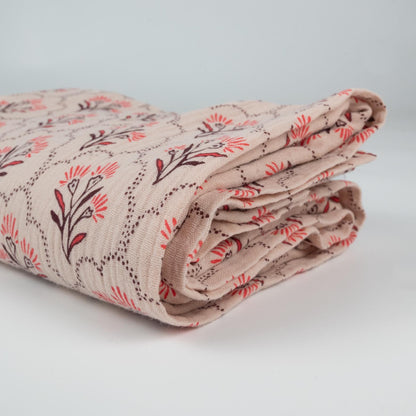 Musselin Blütenmuster hellrosé - elli&else