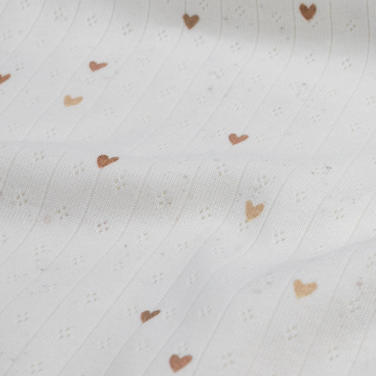 Pointelle Jersey Herzen von Family Fabrics - elli&else