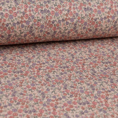 Rib Jersey Blumenwiese lehmrosa - elli&else