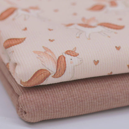 Rib Jersey Einhorn rosa - elli&else