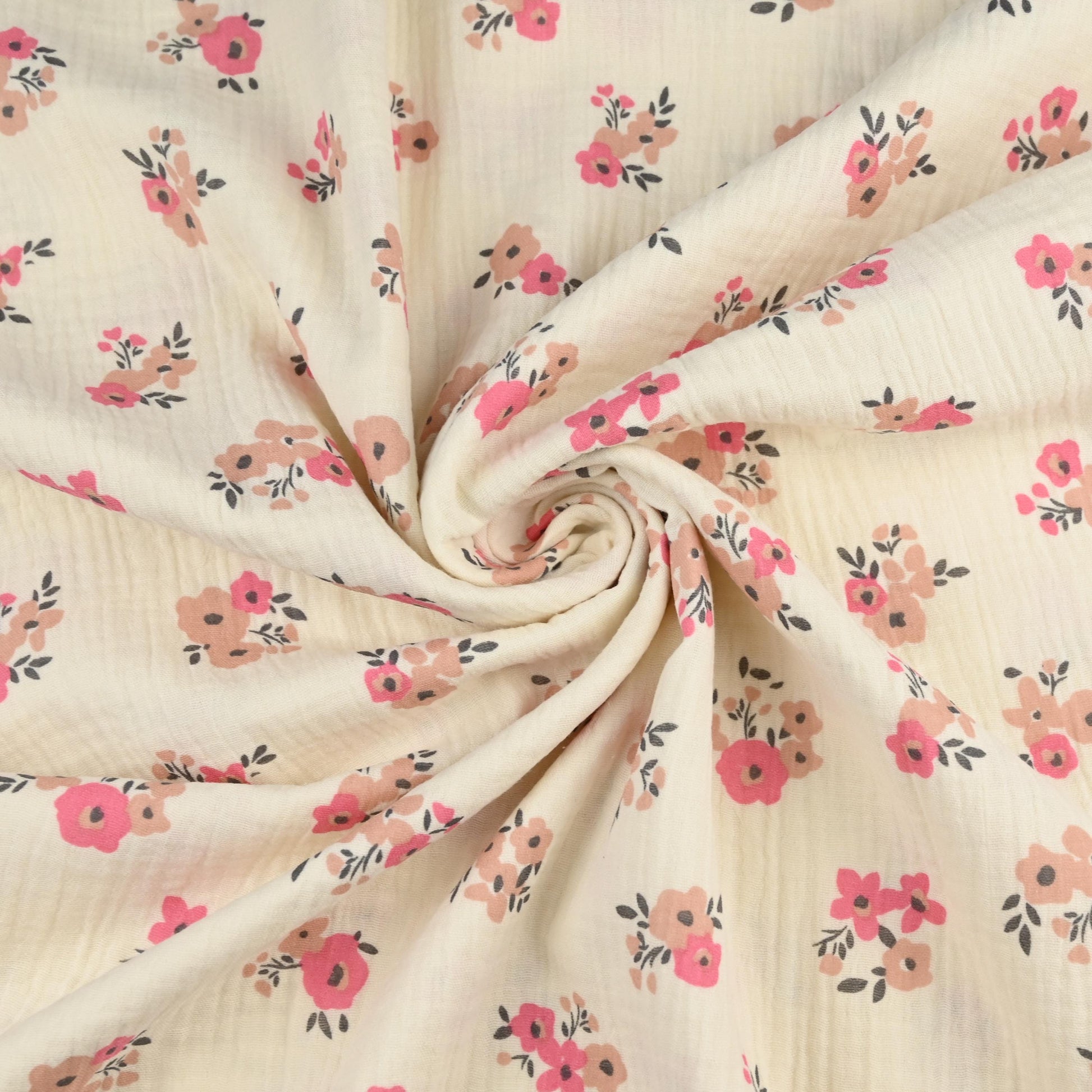 Musselin Blumen apricot - elli&else