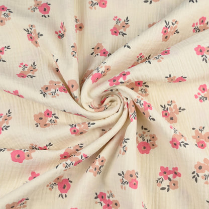 Musselin Blumen apricot - elli&else