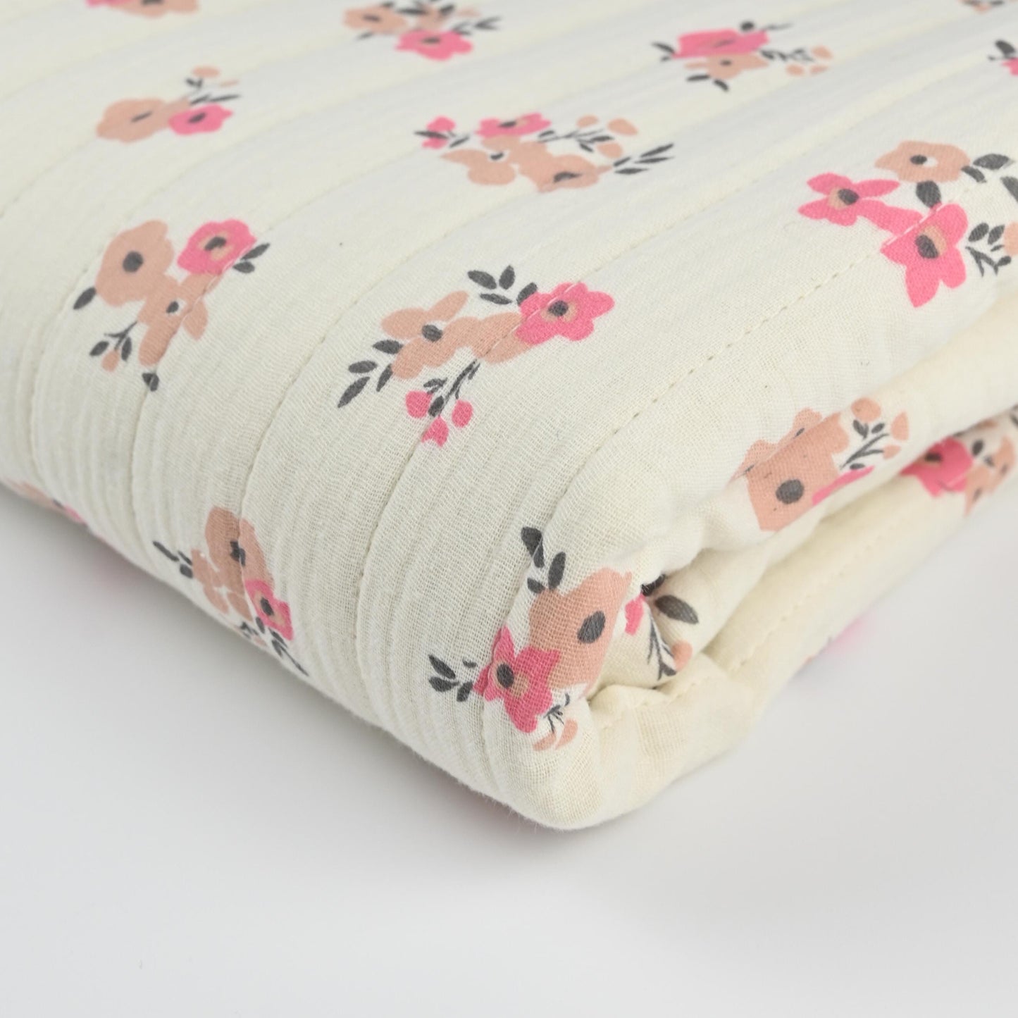 Quilt Musselin Blumen apricot - elli&else