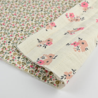 Quilt Musselin Blumen apricot - elli&else