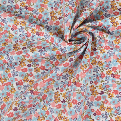 Popeline Wiesenblumen rosa-blau - elli&else