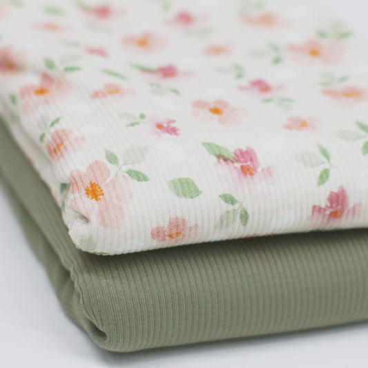 Rib Jersey Aquarellblumen - elli&else