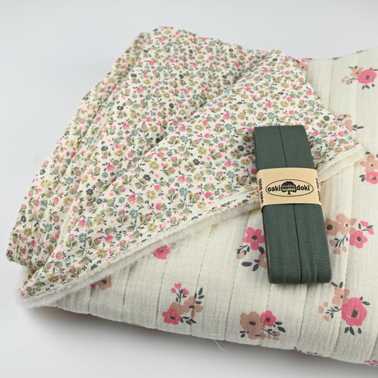 Quilt Musselin Blumen apricot - elli&else