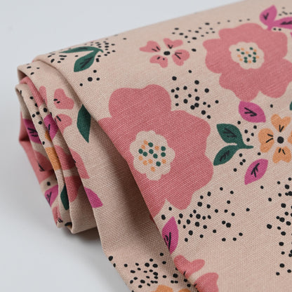 Canvas Stoff Blumen bunt