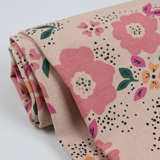 Canvas Stoff Blumen bunt