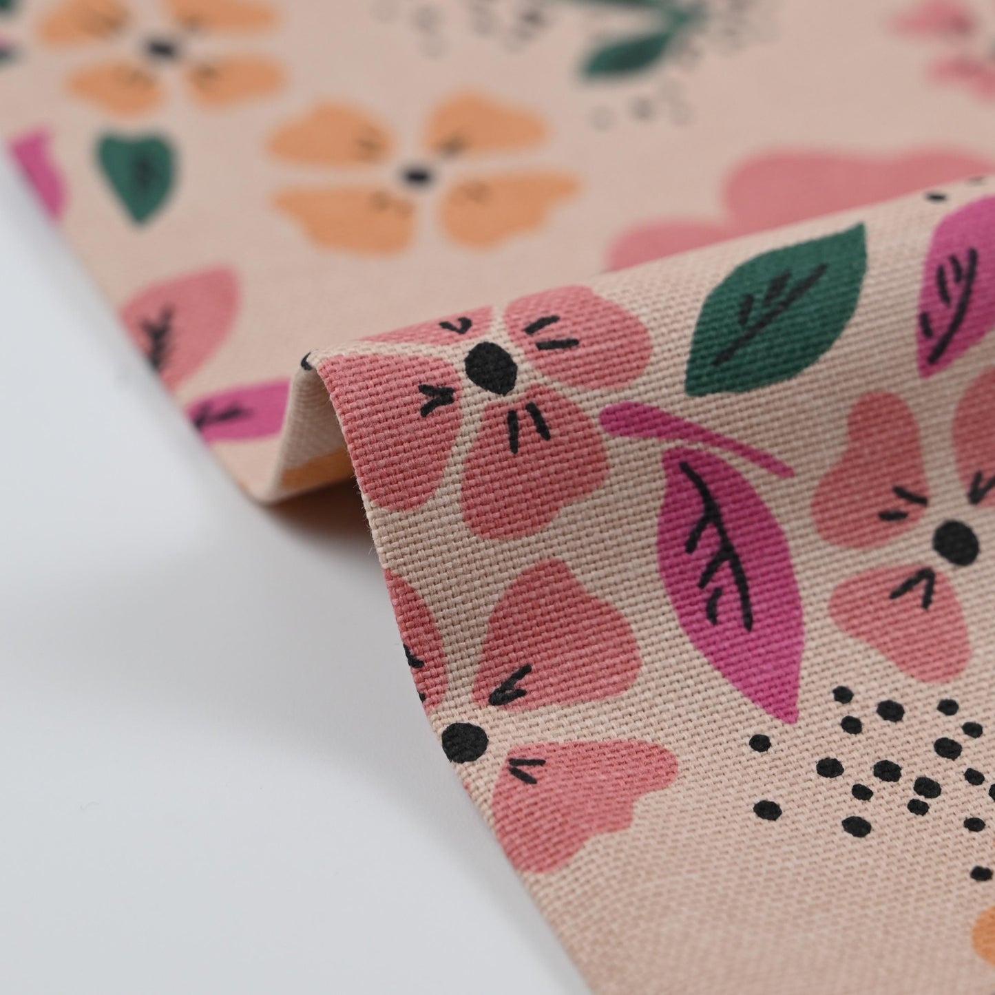 Canvas Stoff Blumen bunt