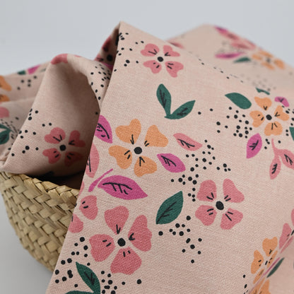 Canvas Stoff Blumen bunt