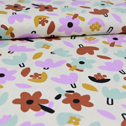 Bio-Popeline Blumen bunt | Jennifer Bouron - elli&else
