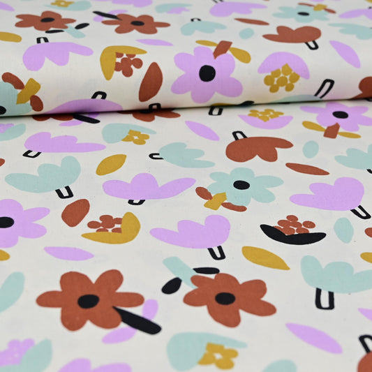 Bio-Popeline Blumen bunt | Jennifer Bouron - elli&else
