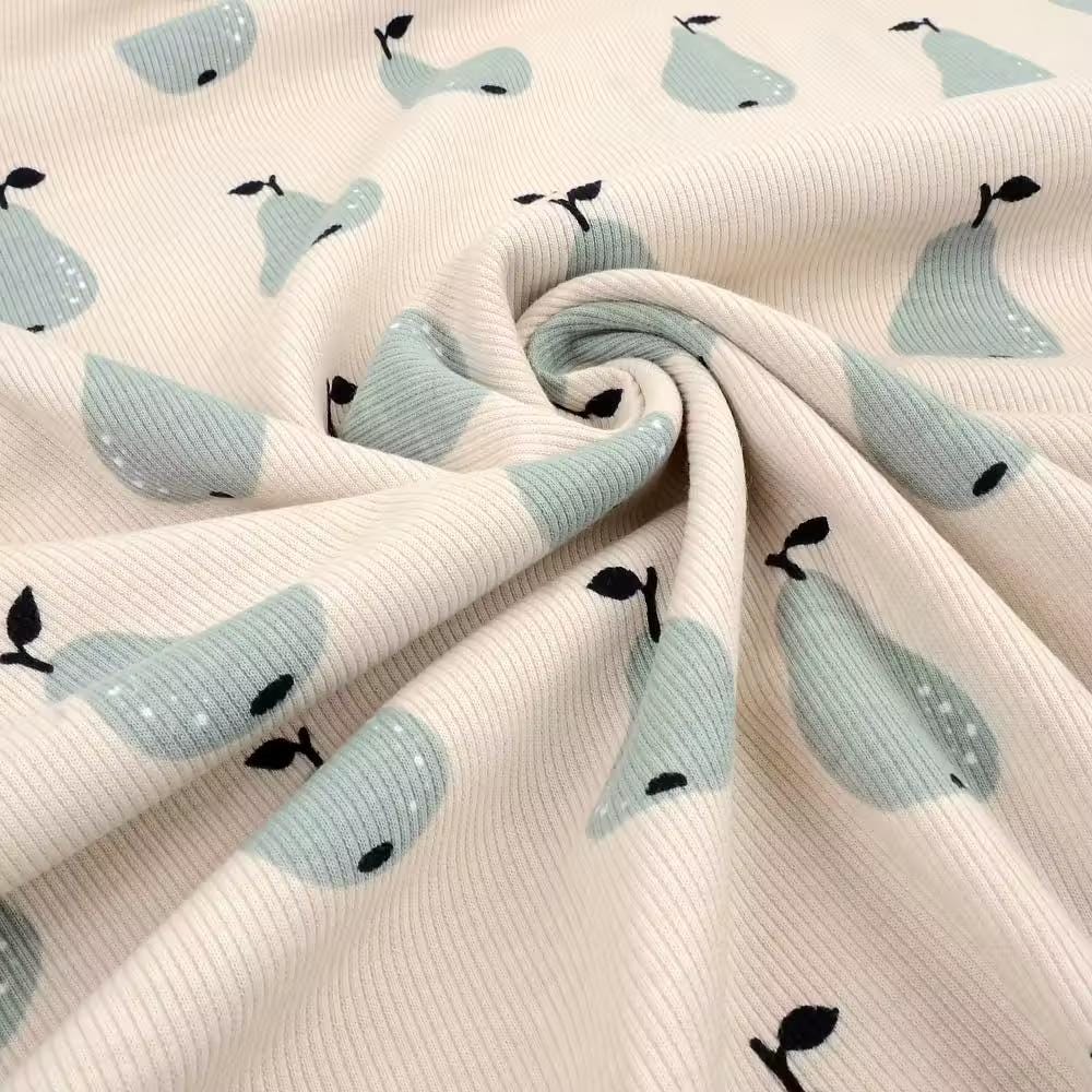 Bio Rib Jersey Birnen salbei